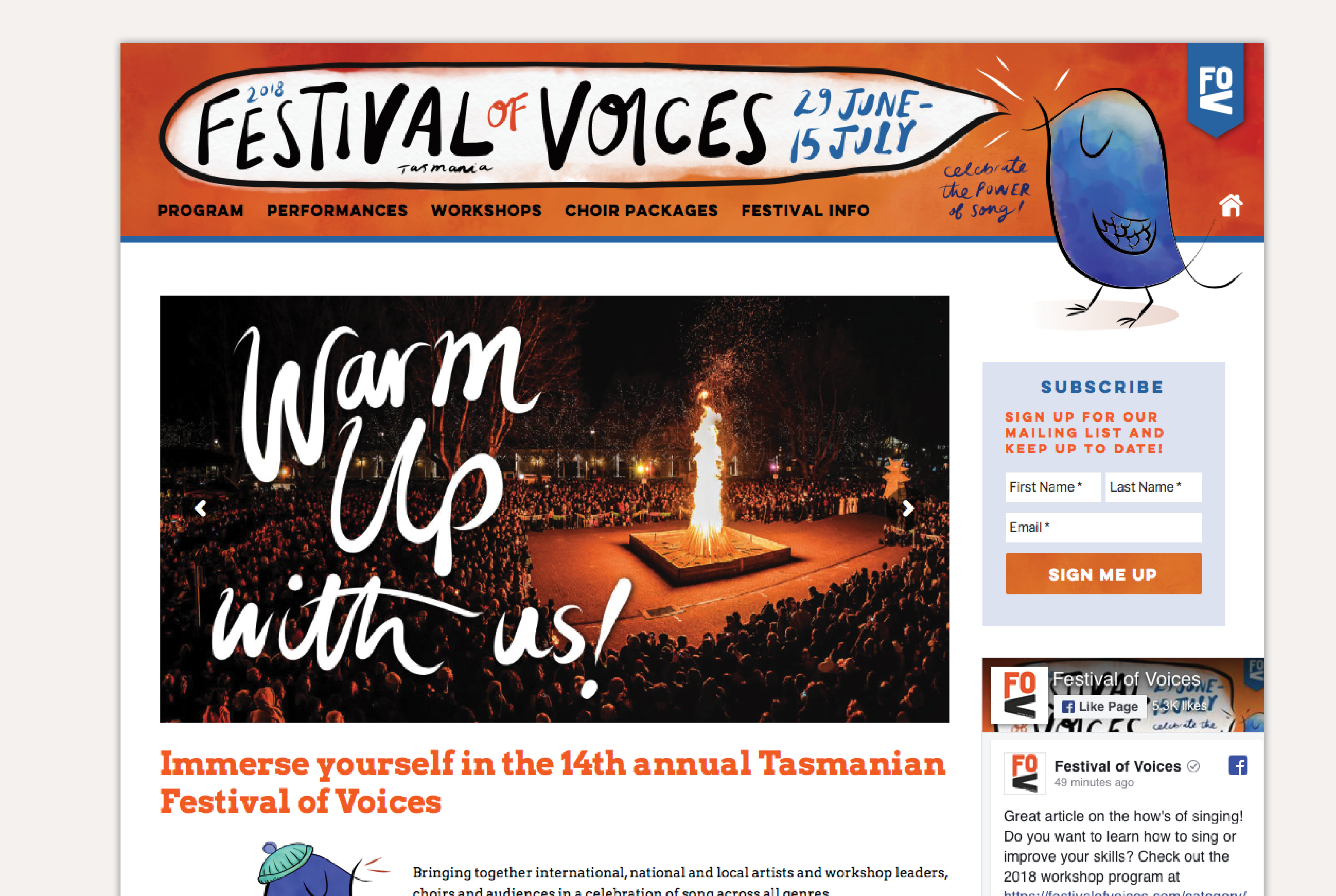 Festival of Voices web