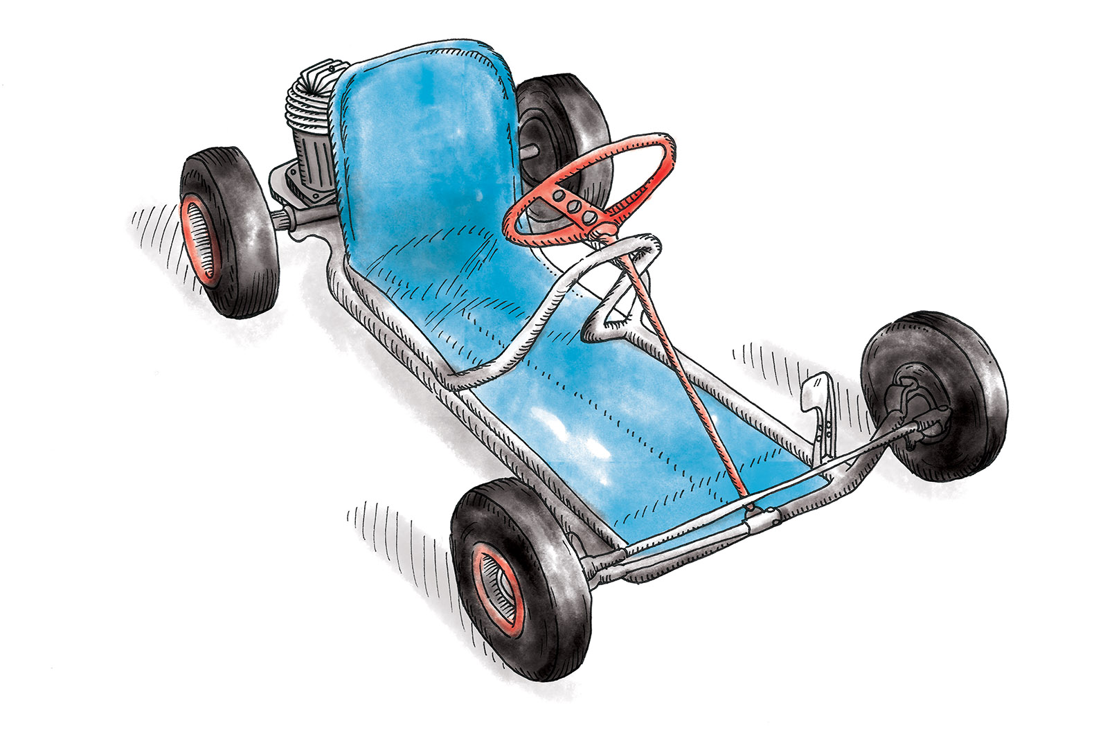 Muir - Go cart illustration
