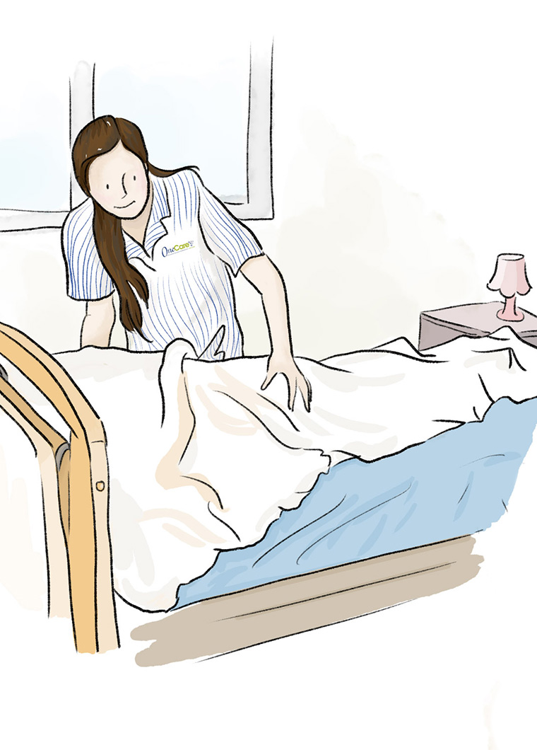 One Care - bed illustration